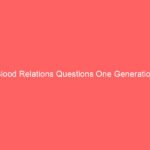 Blood Relations Questions One Generation