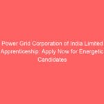 Power Grid Corporation of India Limited Apprenticeship: Apply Now for Energetic Candidates
