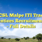 UCSL Malpe ITI Trade Apprentices Recruitment 2026 – Full Details