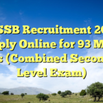 APSSB Recruitment 2026: Apply Online for 93 MTS Posts (Combined Secondary Level Exam)