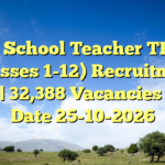BPSC School Teacher TRE 4.0 (Classes 1-12) Recruitment 2026 | 32,388 Vacancies | Last Date 25-10-2026