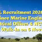 DCIL Recruitment 2026: 28 Trainee Marine Engineer, Electrical Officer & NCV(T) Posts, Walk-In on 6 November