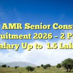 ICMR AMR Senior Consultant Recruitment 2026 – 2 Posts, Salary Up to ₹1.5 Lakh