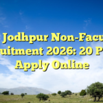 IIT Jodhpur Non-Faculty Recruitment 2026: 20 Posts, Apply Online