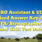 ISRO Assistant & UDC Revised Answer Key 2026 Out: JPA/Stenographer Keys and Skill Test Date