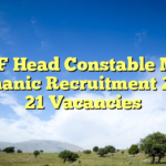 ITBPF Head Constable Motor Mechanic Recruitment 2026 | 21 Vacancies