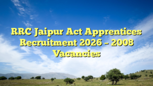 RRC Jaipur Act Apprentices Recruitment 2026 – 2008 Vacancies