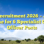 SBI Recruitment 2026 – Apply Online for 6 Specialist Cadre Officer Posts