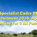 SBI Specialist Cadre Officer Recruitment 2026: Apply Online for 6 AI Posts