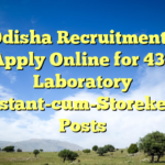 SSB Odisha Recruitment 2026: Apply Online for 435 Laboratory Assistant-cum-Storekeeper Posts