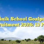 Sainik School Goalpara Recruitment 2026: 13 Posts